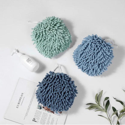 Hanging Ball Towels | Chenille Hand Towels - Okoboji Soap Company