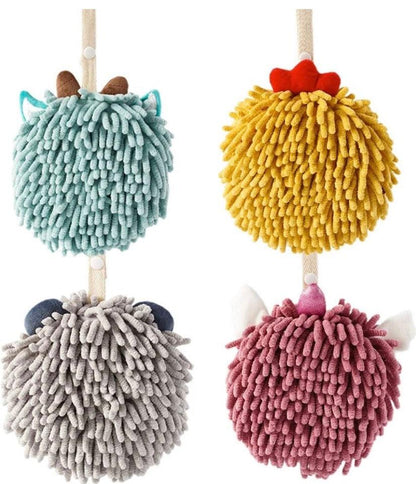 Childrens Hanging Ball Towels | Chenille Hand Towels - Okoboji Soap Company