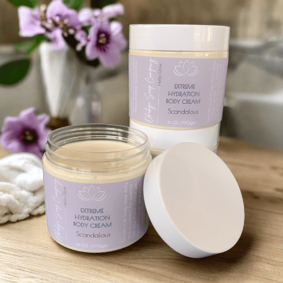 Hello Glow Extreme Hydration Body Cream | Scandalous | Viva La Juicy - Okoboji Soap Company