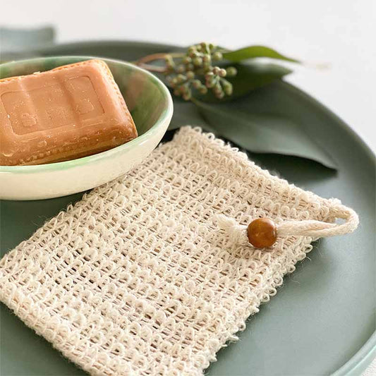 Sisal Pouch with Natural Soap | Okoboji Soap Company