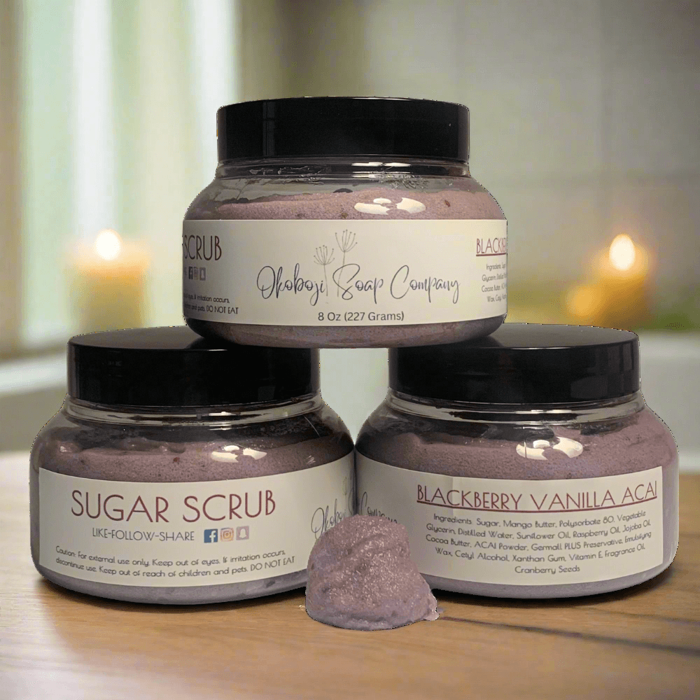 Sugar Scrub | Black Raspberry Vanilla Acai - Okoboji Soap Company