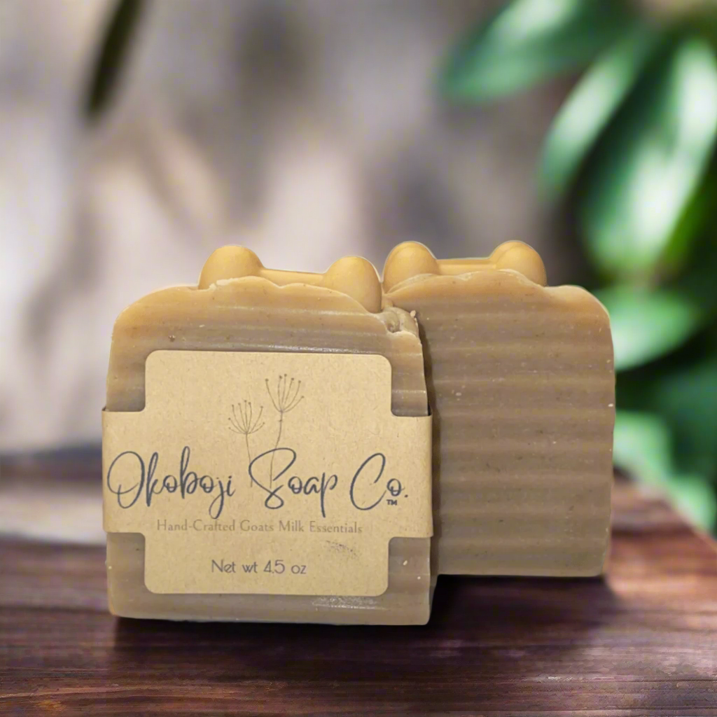 Dog Shampoo Bar | Goats Milk Turmeric and Charcoal | Okoboji Soap Company 