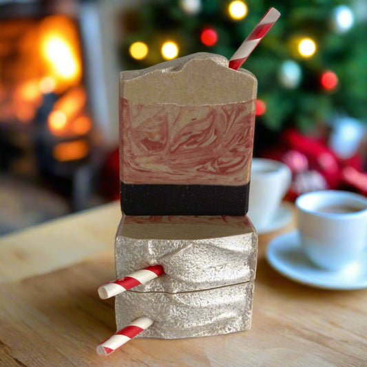 peppermint hot chocolate bar soap