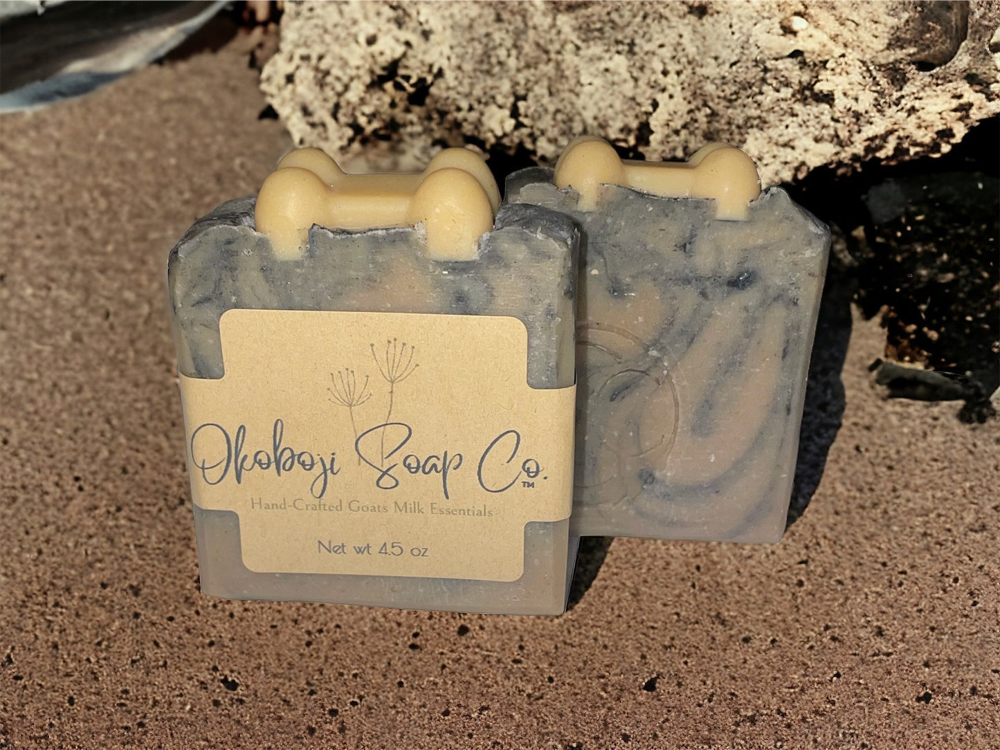 Dog Shampoo Bar | Goats Milk Turmeric and Charcoal | Okoboji Soap Company